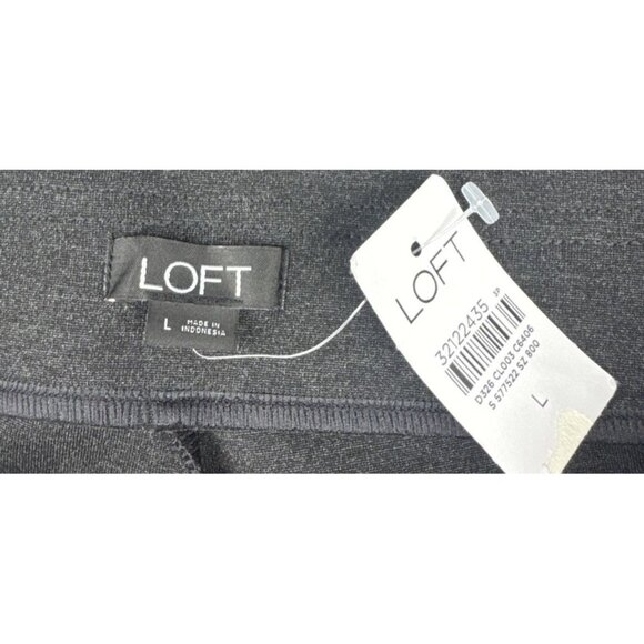 LOFT Womens Gray Pull On Straight Leg Ponte Pants Sz L NEW Classic Minimalist - Picture 5 of 10